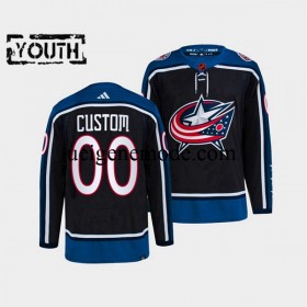 Kinder Columbus Blue Jackets CUSTOM Eishockey Trikot Adidas 2022-2023 Reverse Retro Marine Authentic